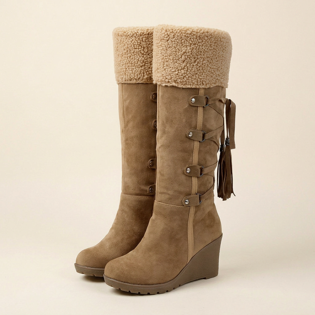 Nova | Classic Snow Boots Women Knee High Wedge Heel Winter Boots