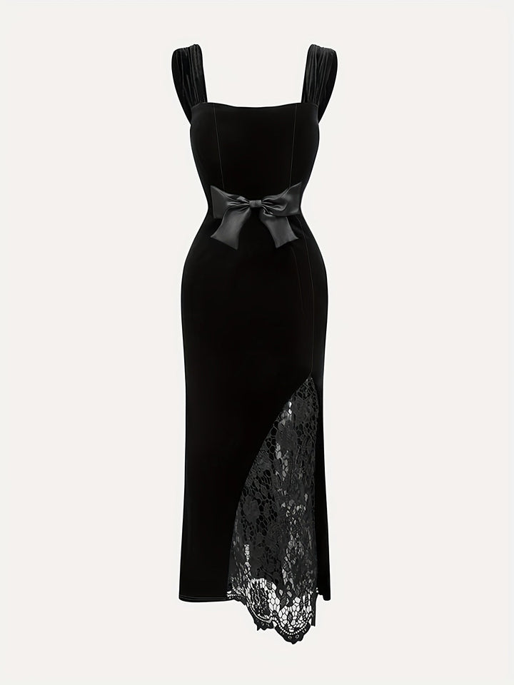 Nova | Graceful Lace-Trim Mermaid Christmas Party Dress
