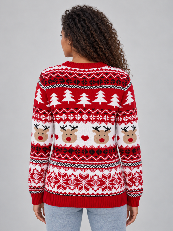 Nova | Stylish Knitted Reindeer Christmas Jumper for Women