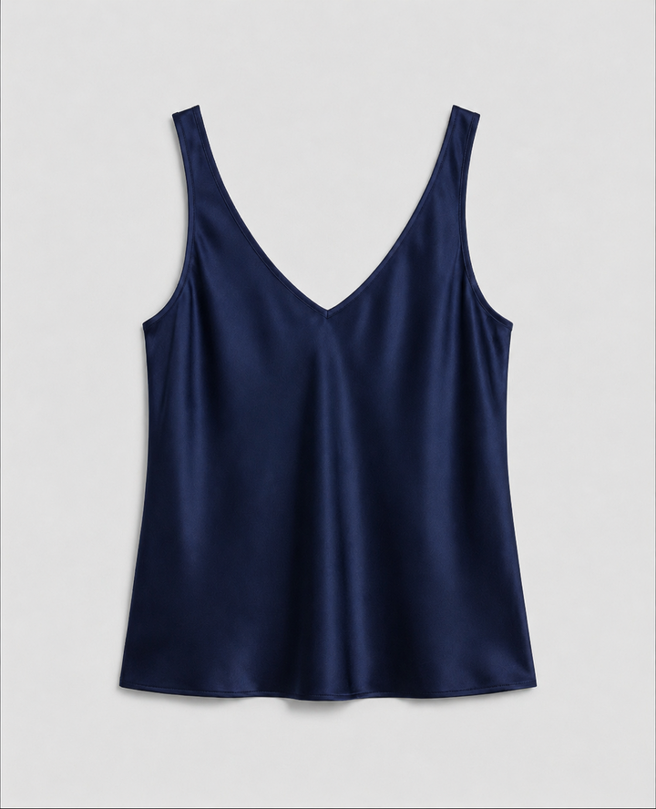 Nova | Stylish V-Neck Satin Party Top with Wide Straps