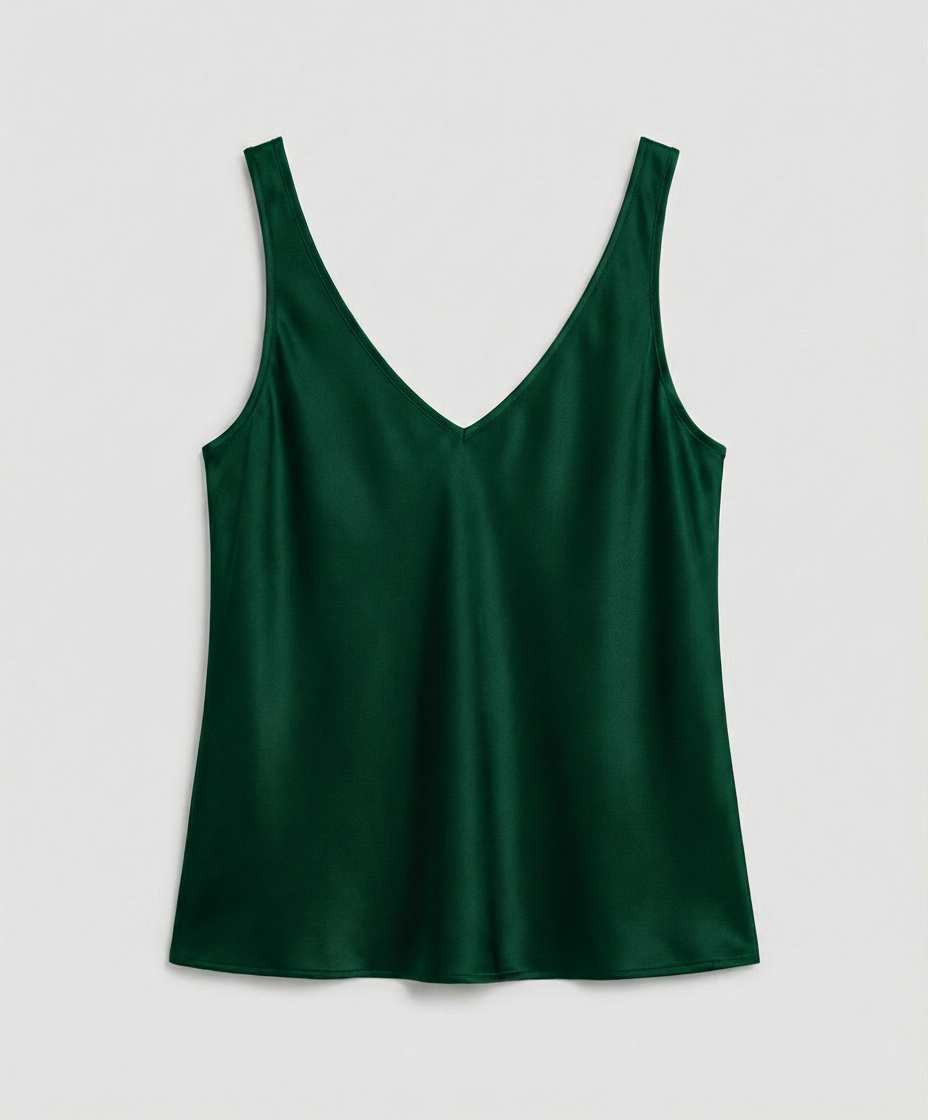 Nova | Stylish V-Neck Satin Party Top with Wide Straps