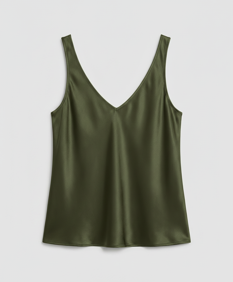 Nova | Stylish V-Neck Satin Party Top with Wide Straps