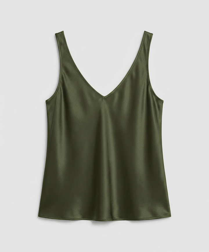 Nova | Stylish V-Neck Satin Party Top with Wide Straps