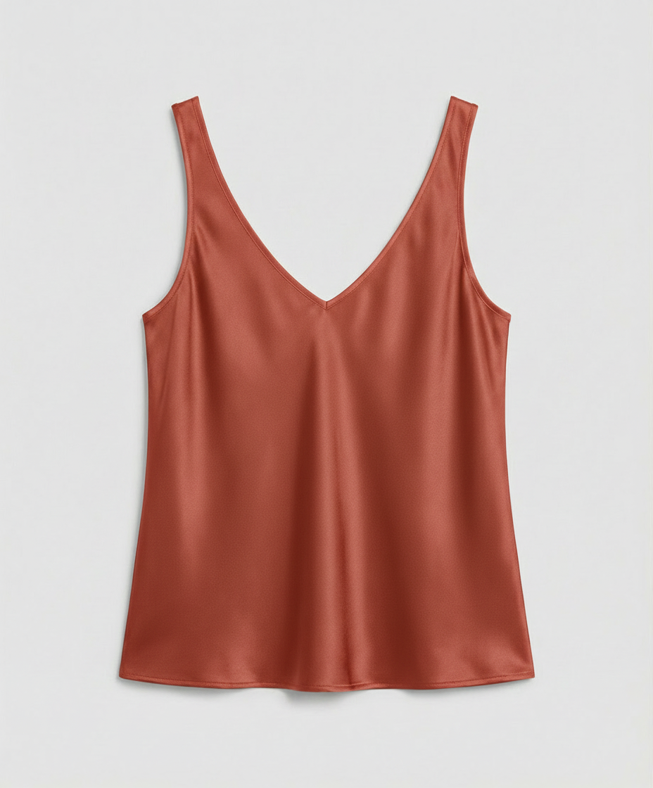 Nova | Stylish V-Neck Satin Party Top with Wide Straps