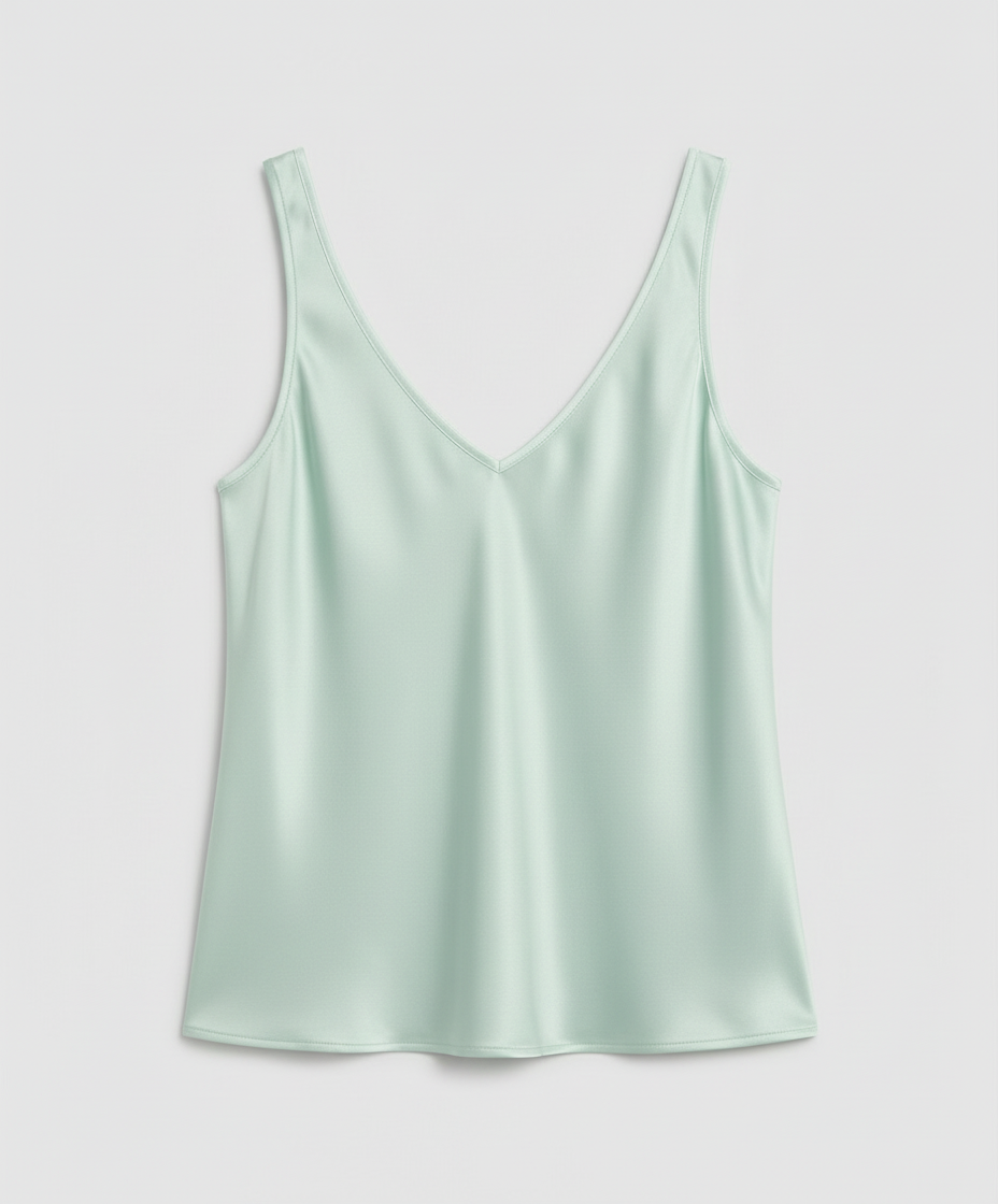 Nova | Stylish V-Neck Satin Party Top with Wide Straps