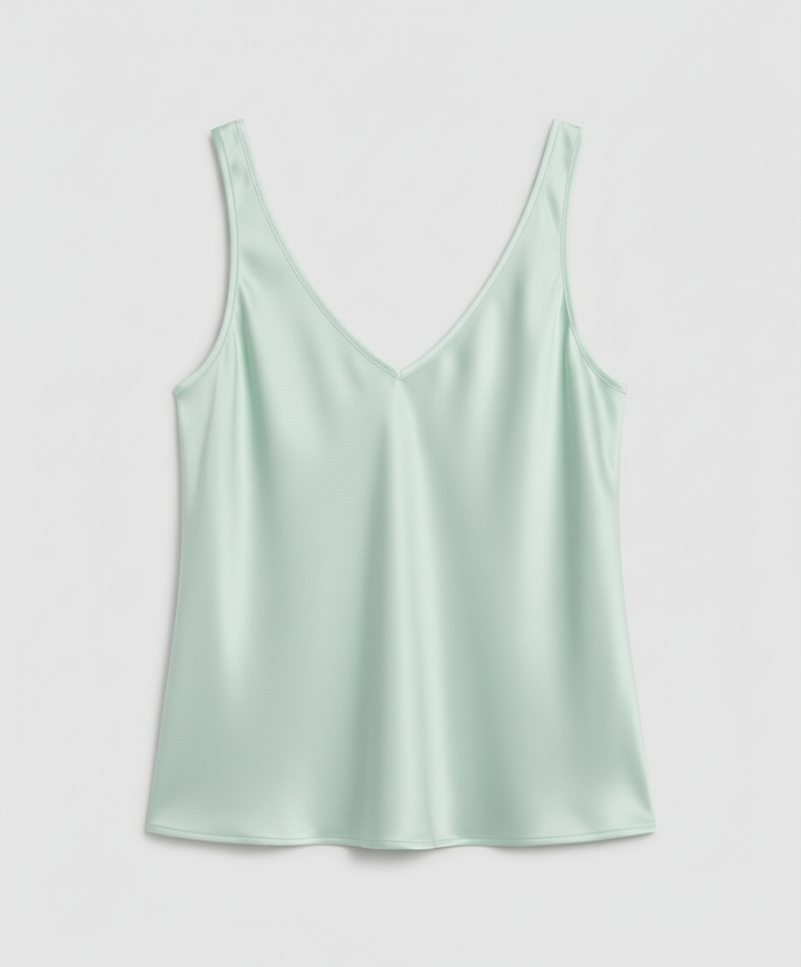 Nova | Stylish V-Neck Satin Party Top with Wide Straps