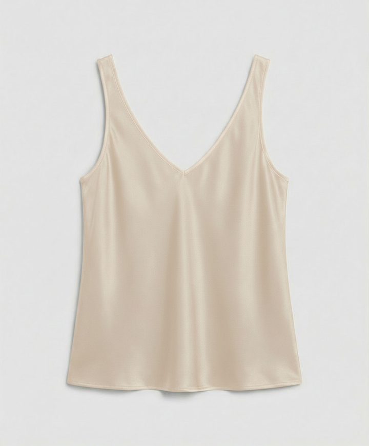 Nova | Stylish V-Neck Satin Party Top with Wide Straps