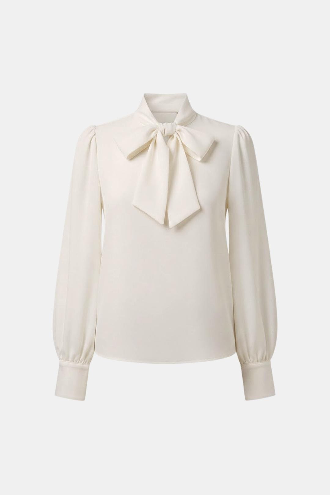 Olive | Effortless Bow-Tie Neck Party Top with Puff Sleeves