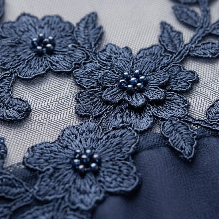 Olive | Refined Embroidered Lace Christmas Party Dress