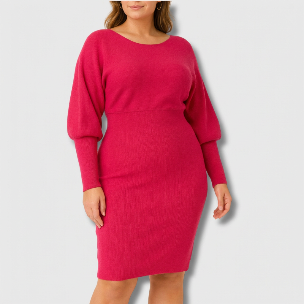 Olivia | Relaxed Blouson Sleeve Knit Jumper Dress