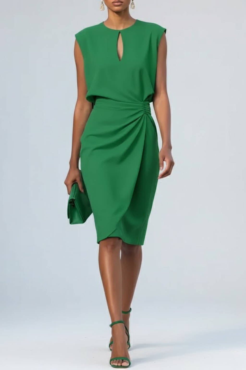 Orla | Chic Keyhole Midi Cocktail Christmas Party Dress