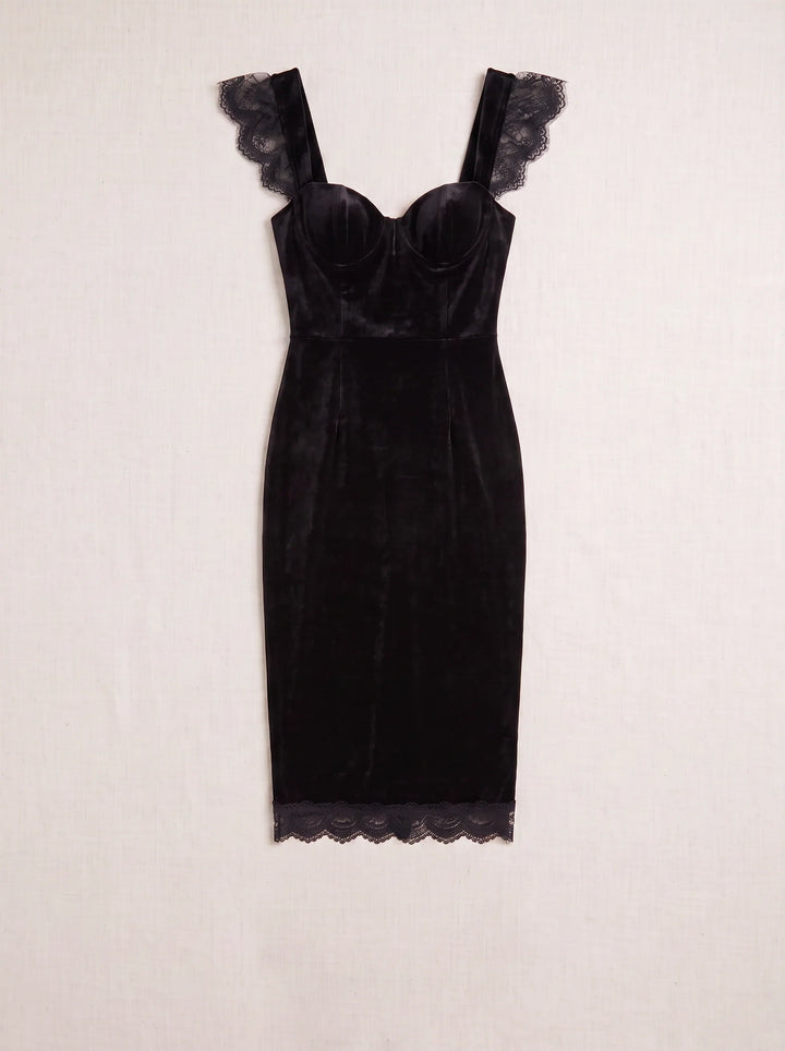 Orla | Classic Bustier Bodycon Midi Dress Xmas Party Wear