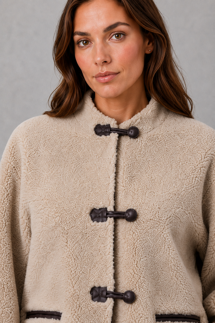 Orla | Effortless Oversized Faux Fur Coat with Toggle Fastening