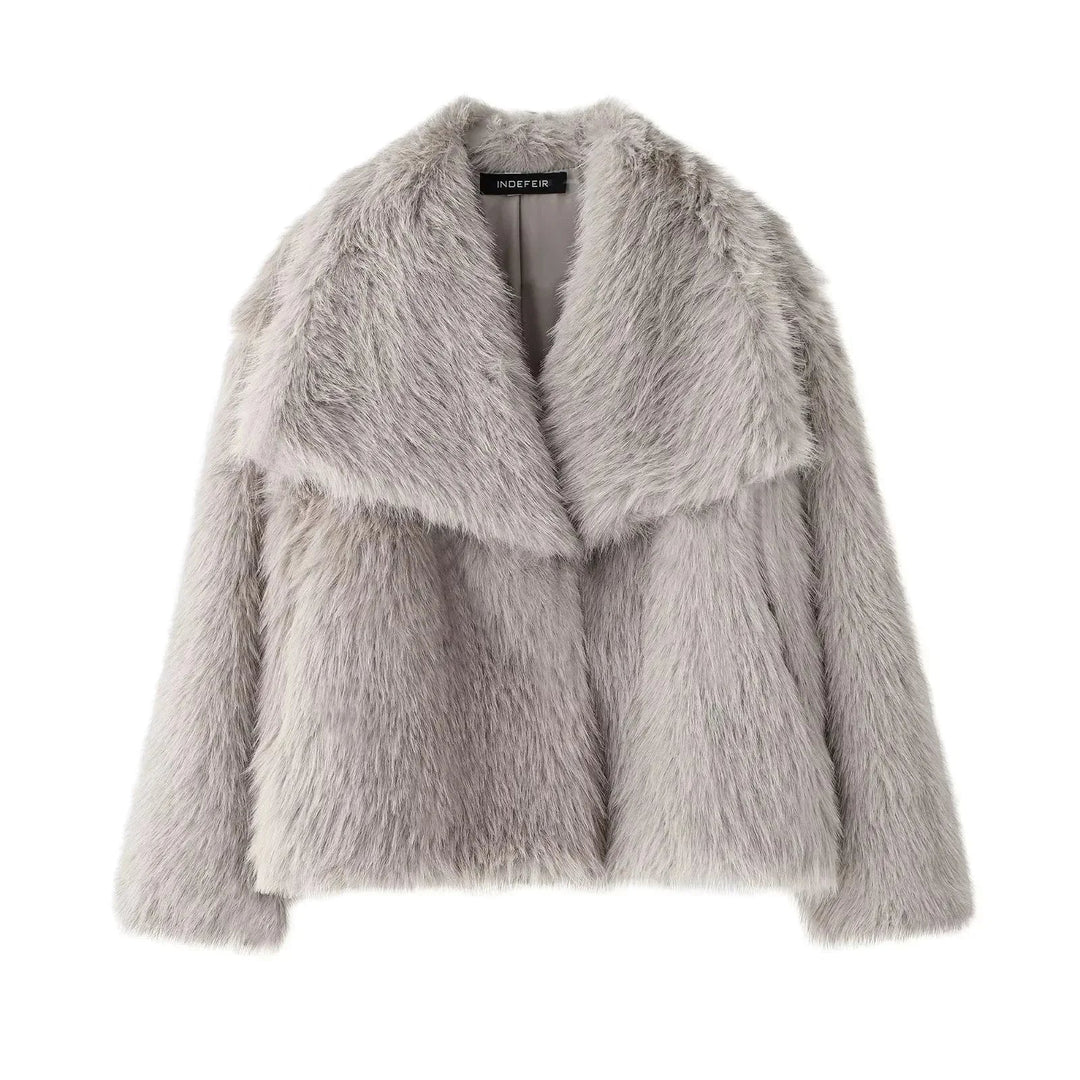 Ottilie | Cosy Oversized Faux Fur Coat with Statement Collar