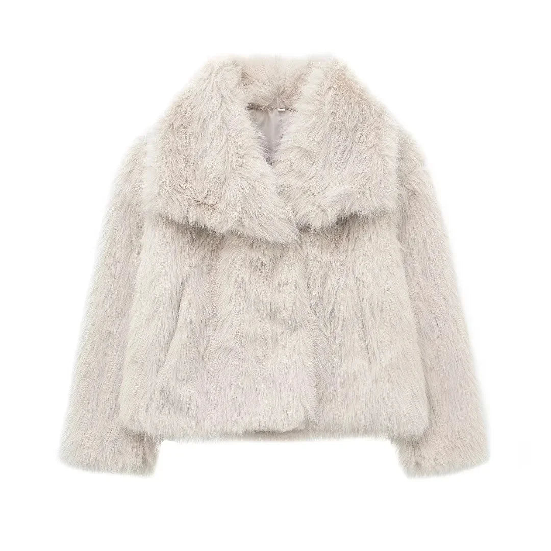 Ottilie | Cosy Oversized Faux Fur Coat with Statement Collar