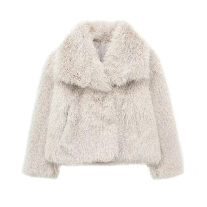 Ottilie | Cosy Oversized Faux Fur Coat with Statement Collar