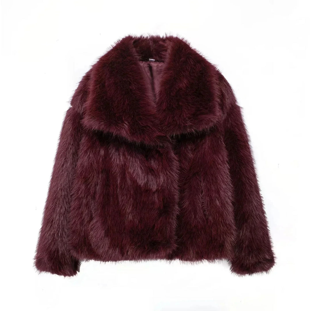 Ottilie | Cosy Oversized Faux Fur Coat with Statement Collar
