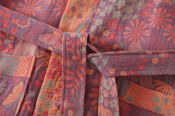 Penelope | Belted Floral Kimono Ladies Dressing Gowns