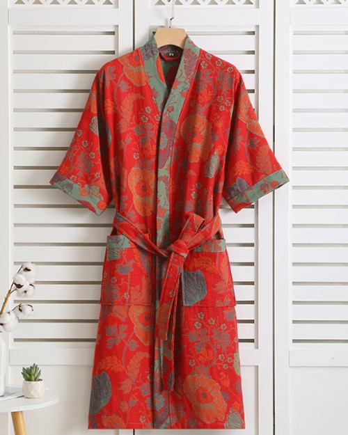 Penelope | Belted Floral Kimono Ladies Dressing Gowns