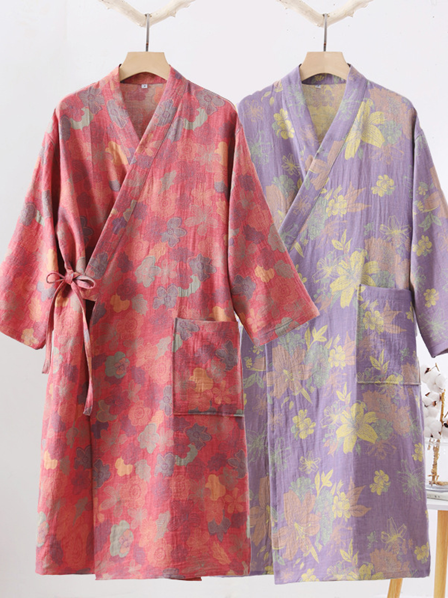 Penelope | Relaxed Floral Print Ladies Dressing Gowns
