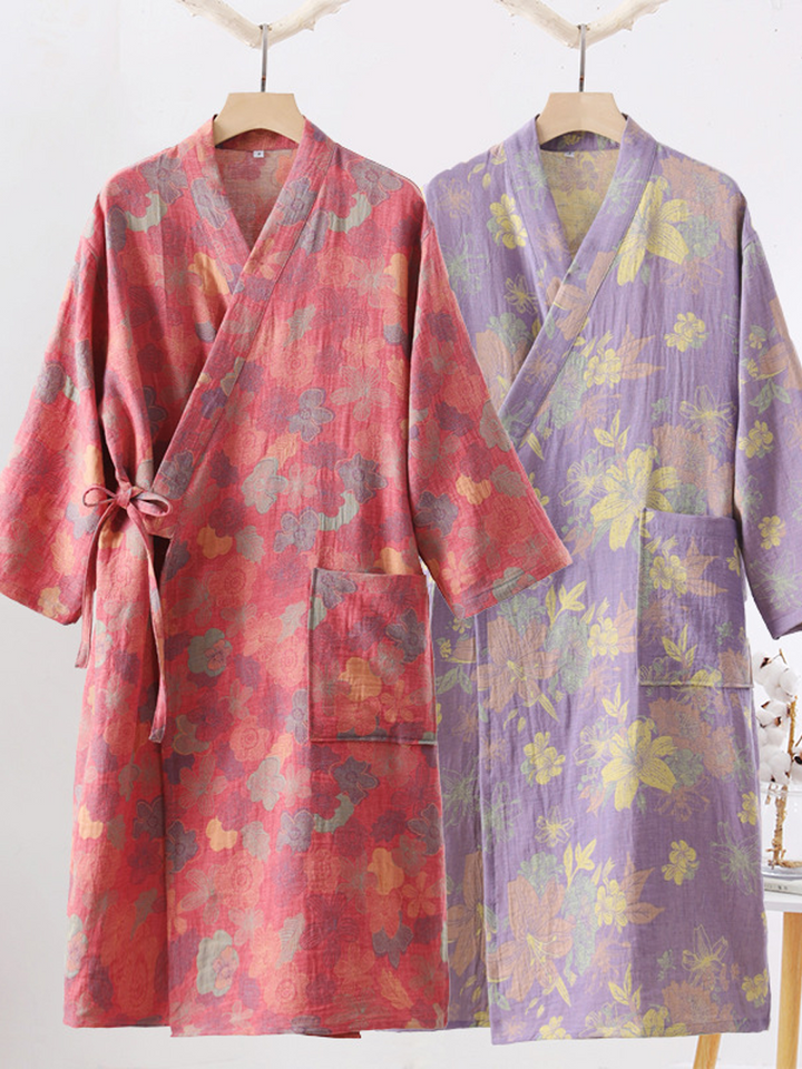 Penelope | Relaxed Floral Print Ladies Dressing Gowns