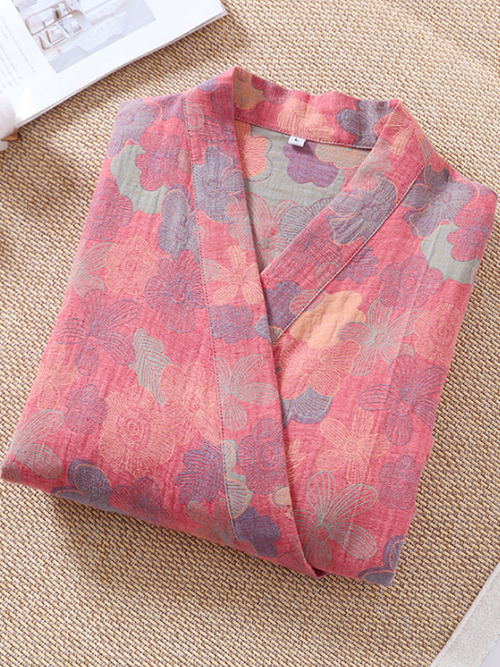 Penelope | Relaxed Floral Print Ladies Dressing Gowns