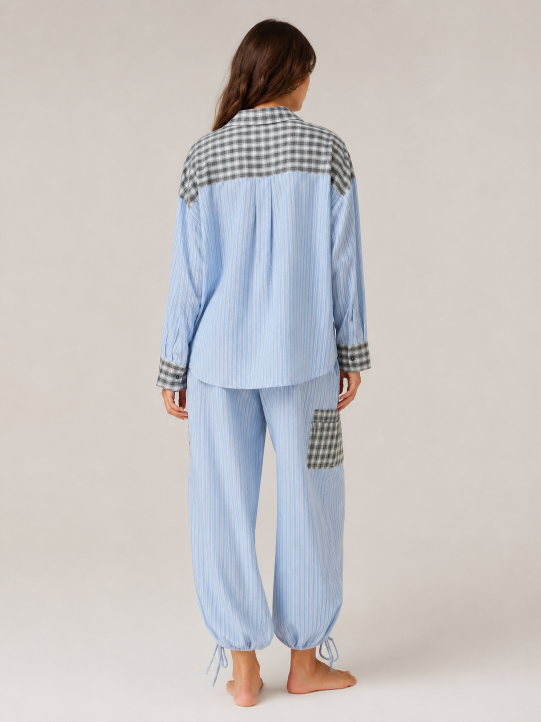 Phoebe | Cosy Checked Long Sleeve Ladies Pyjamas