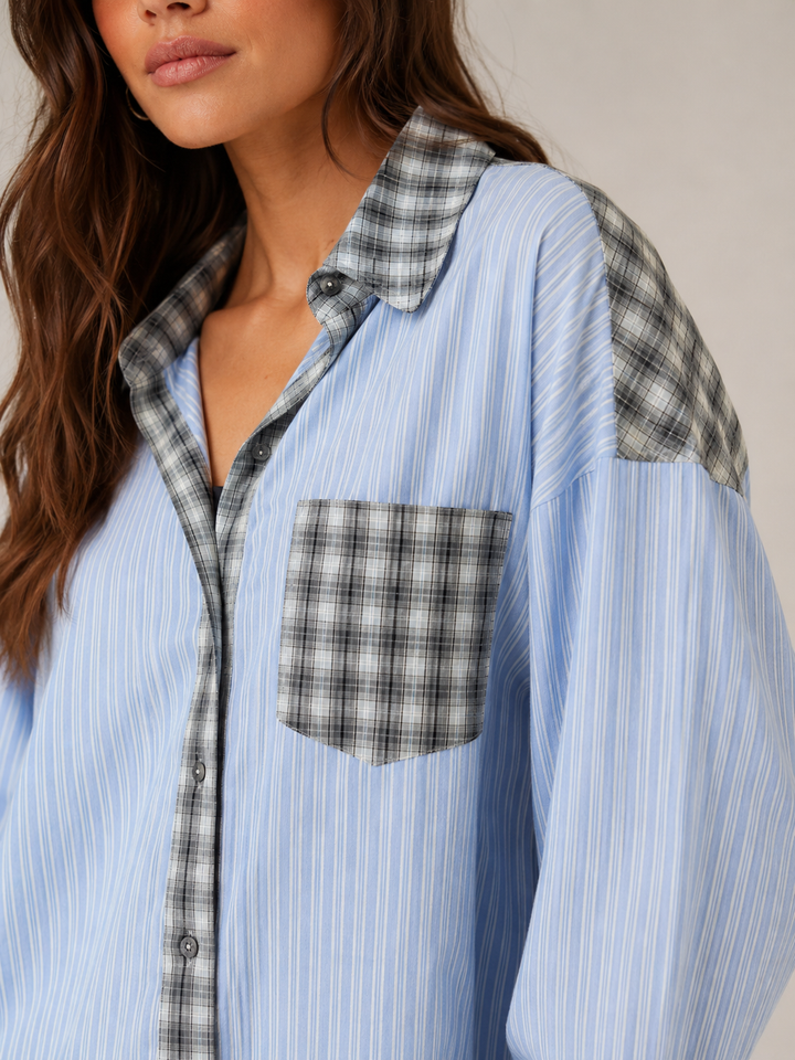 Phoebe | Cosy Checked Long Sleeve Ladies Pyjamas