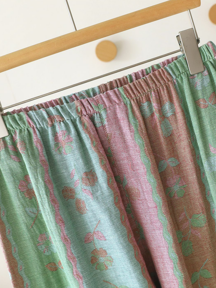 Poppy | Elegant Floral Jacquard Ladies Pyjamas Set