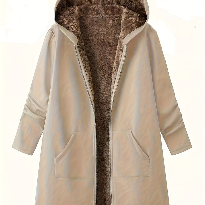 Poppy | Relaxed Longline Hooded Faux Fur Coat