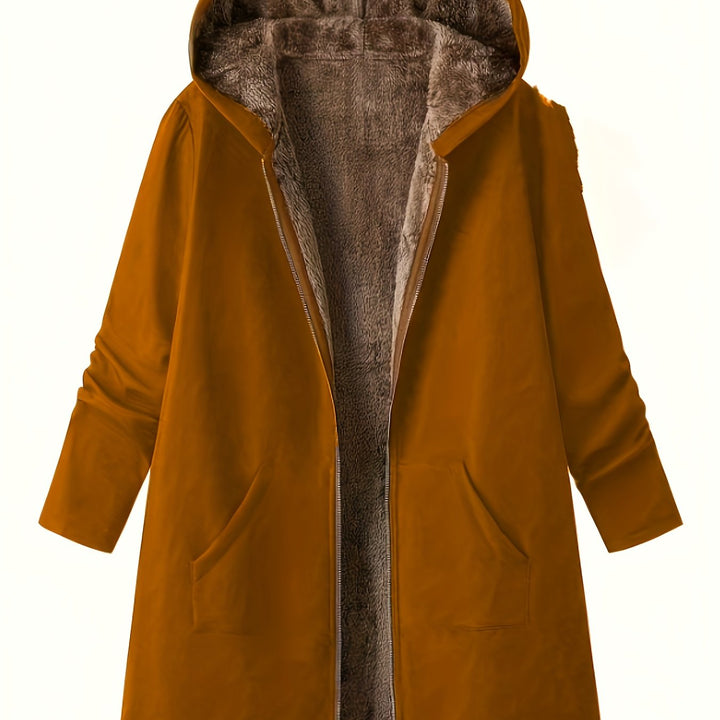 Poppy | Relaxed Longline Hooded Faux Fur Coat