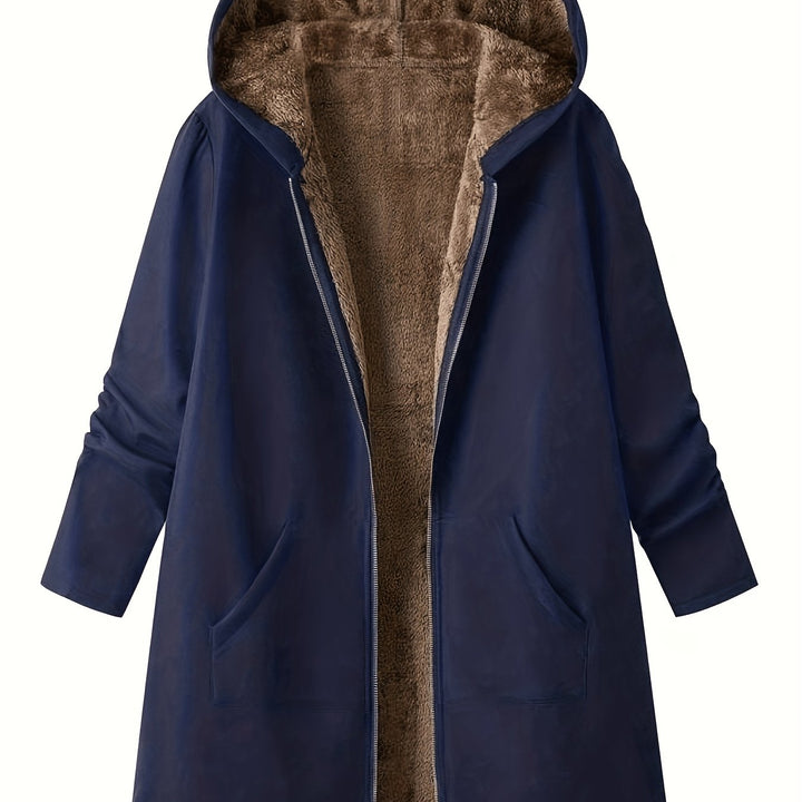 Poppy | Relaxed Longline Hooded Faux Fur Coat
