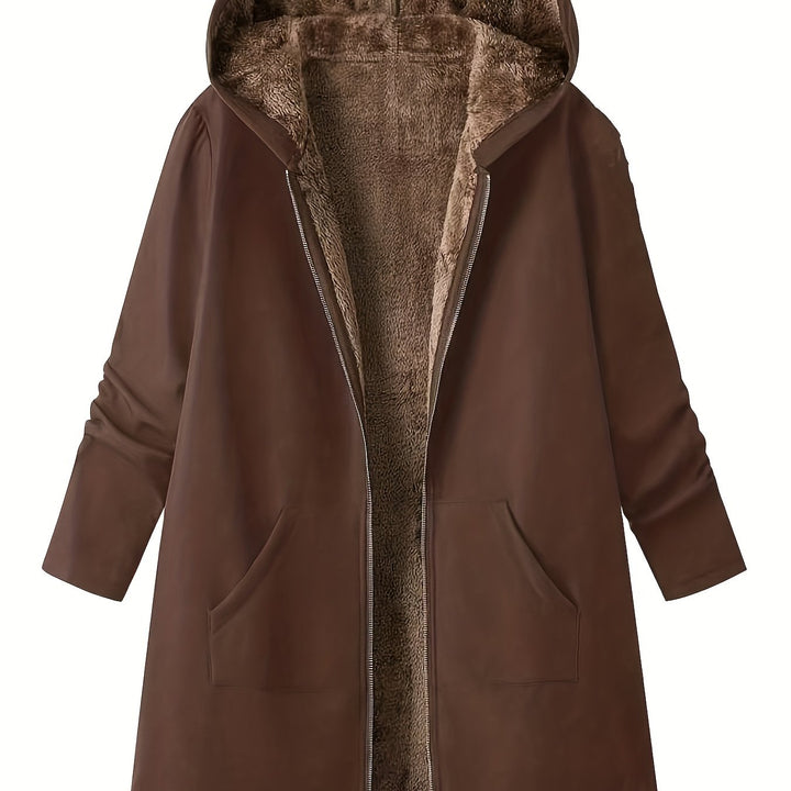 Poppy | Relaxed Longline Hooded Faux Fur Coat