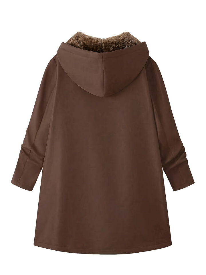 Poppy | Relaxed Longline Hooded Faux Fur Coat