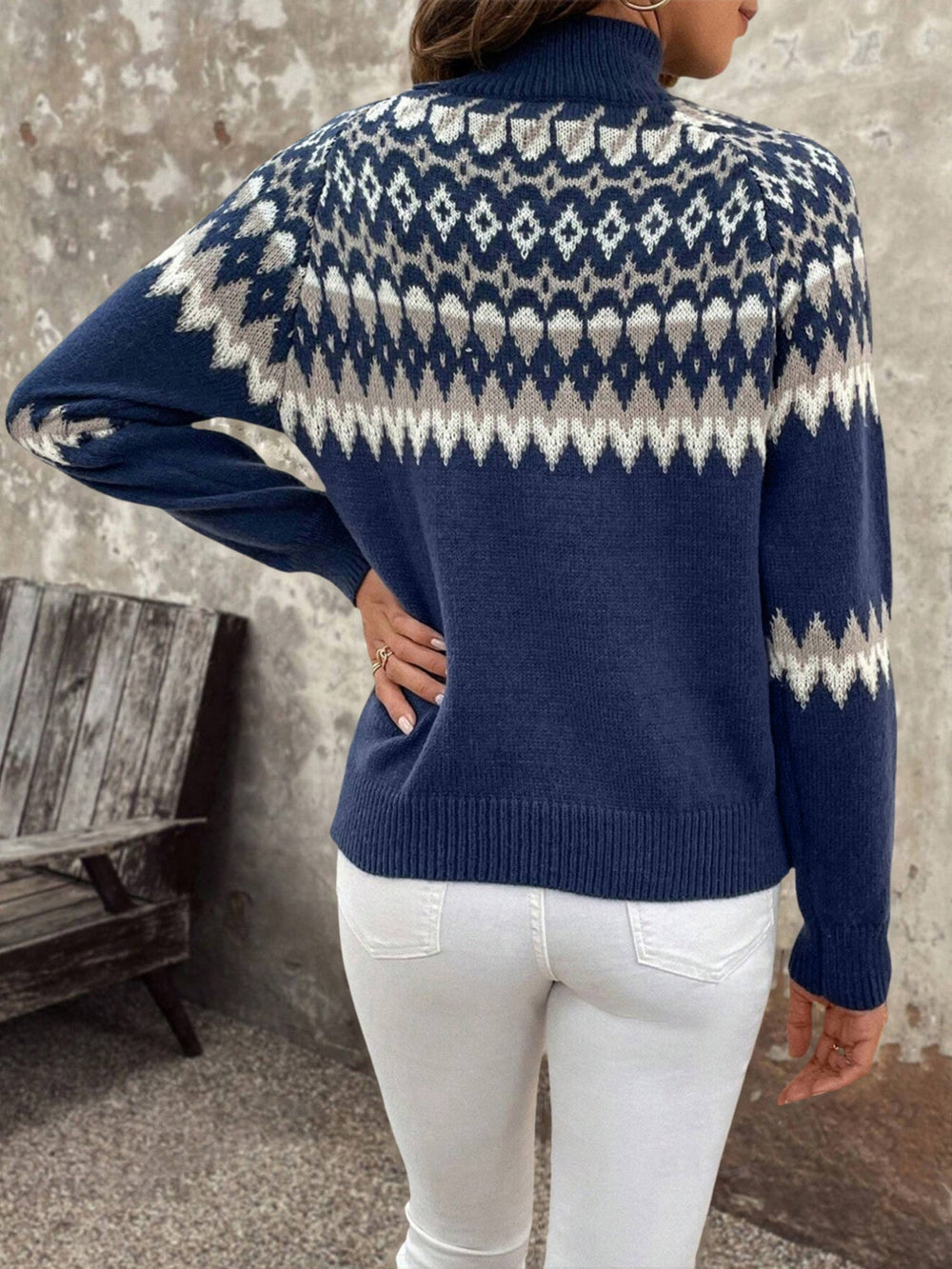 Raya | Effortless Fair Isle Turtleneck Womens Jumper