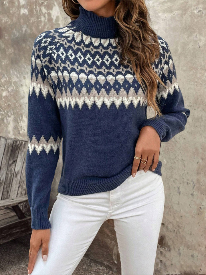 Raya | Effortless Fair Isle Turtleneck Womens Jumper