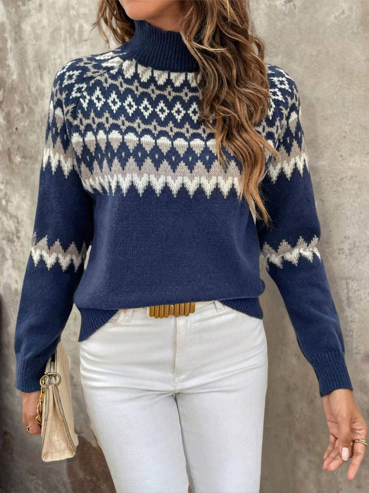 Raya | Effortless Fair Isle Turtleneck Womens Jumper