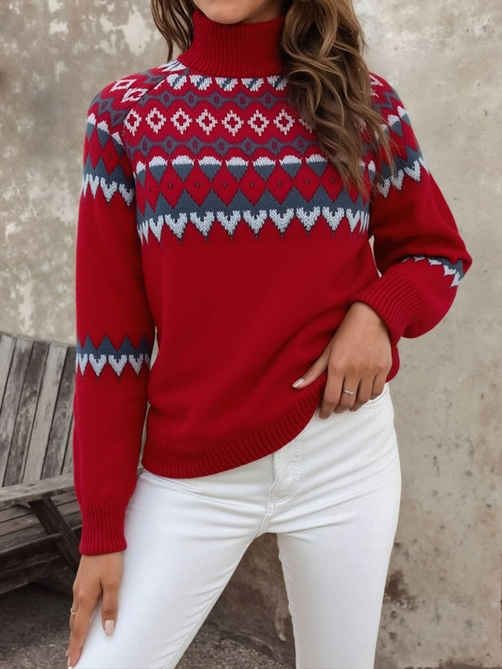 Raya | Effortless Fair Isle Turtleneck Womens Jumper