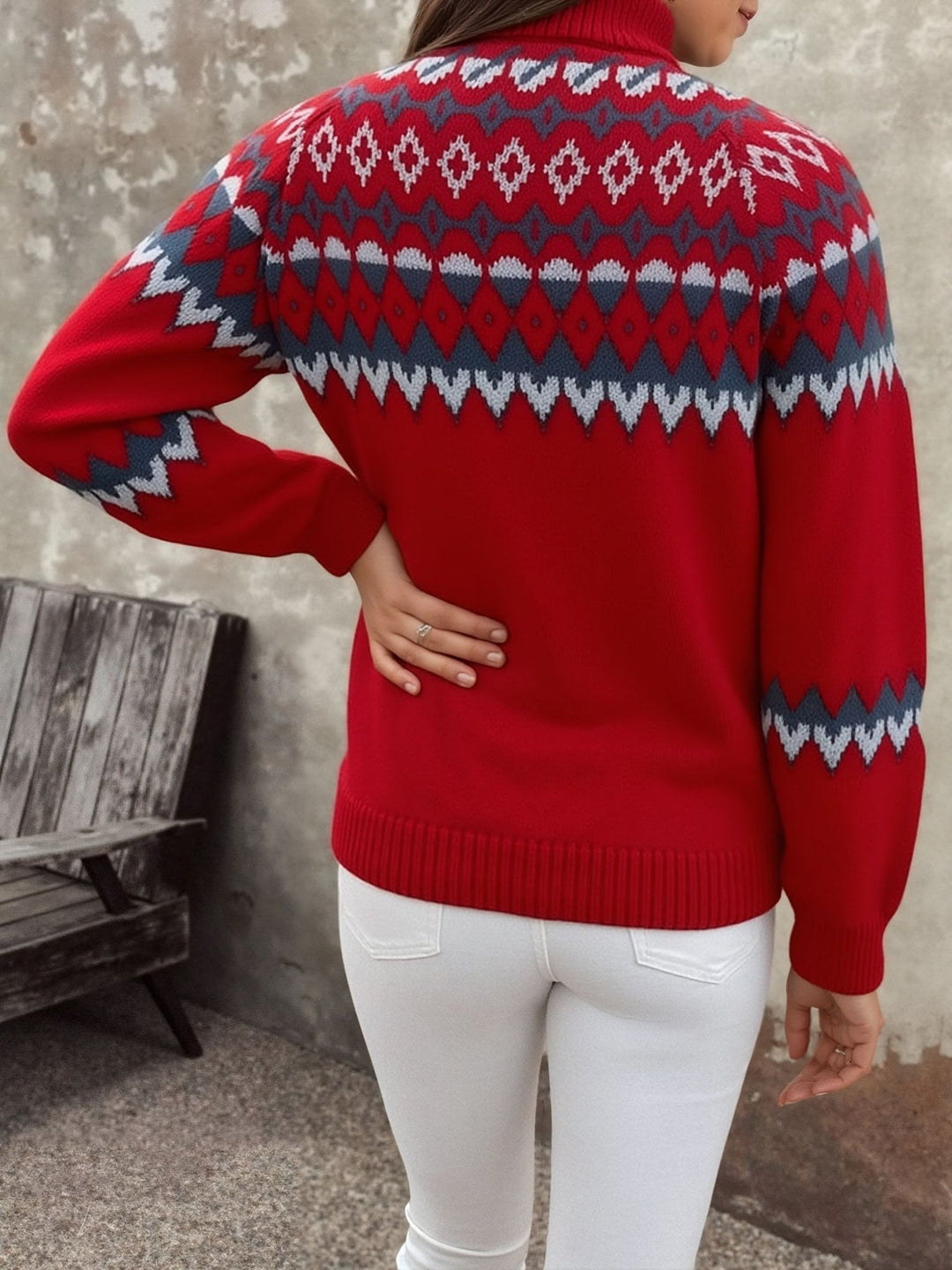 Raya | Effortless Fair Isle Turtleneck Womens Jumper