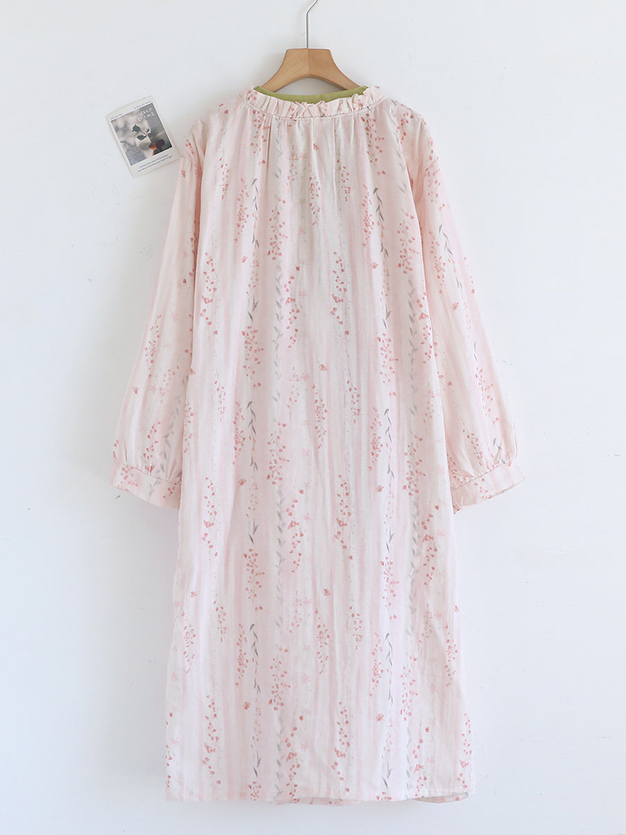 Raya | Effortless Floral Wrap Front Plus Size Ladies Dressing Gowns