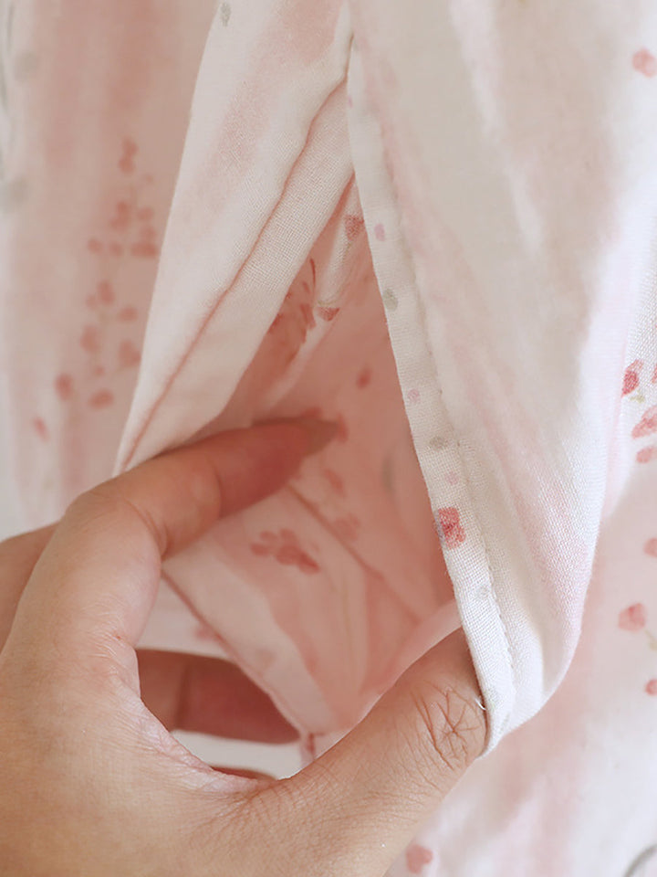 Raya | Effortless Floral Wrap Front Plus Size Ladies Dressing Gowns
