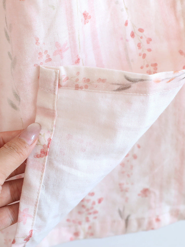 Raya | Effortless Floral Wrap Front Plus Size Ladies Dressing Gowns