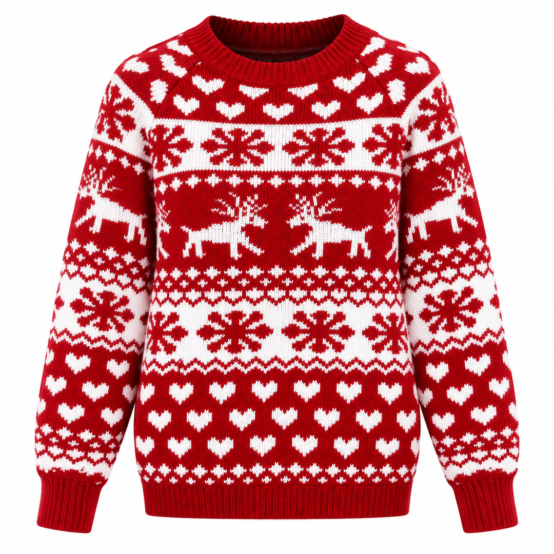 Raya | Reindeer Fair Isle Christmas Jumper for Women