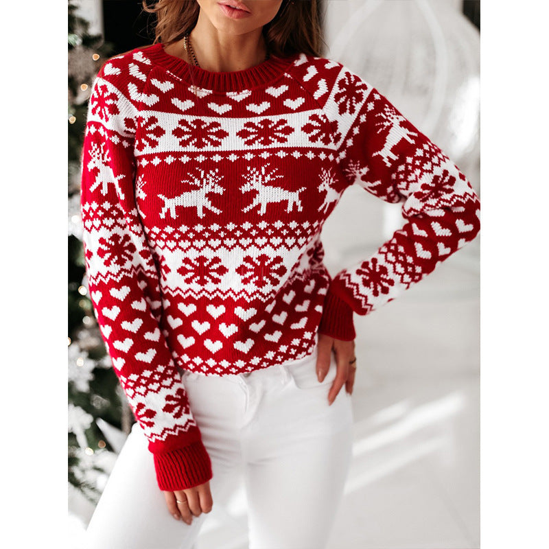 Raya | Reindeer Fair Isle Christmas Jumper for Women