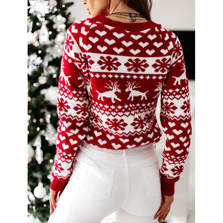 Raya | Reindeer Fair Isle Christmas Jumper for Women
