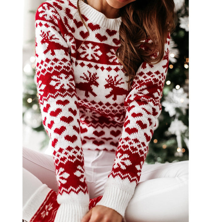 Raya | Reindeer Fair Isle Christmas Jumper for Women