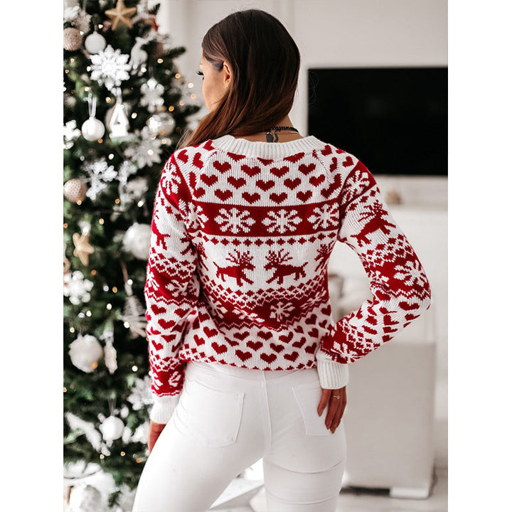Raya | Reindeer Fair Isle Christmas Jumper for Women