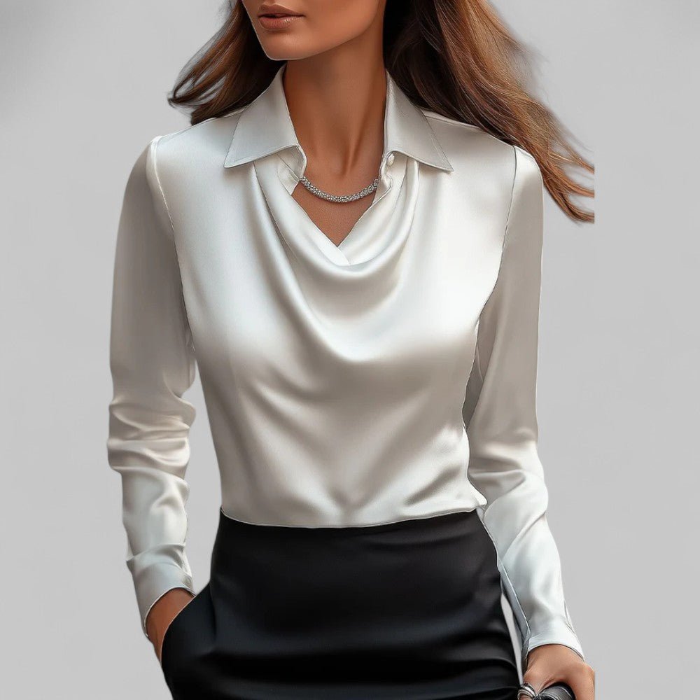 Raya | Sophisticated Draped Cowl Neck Party Top