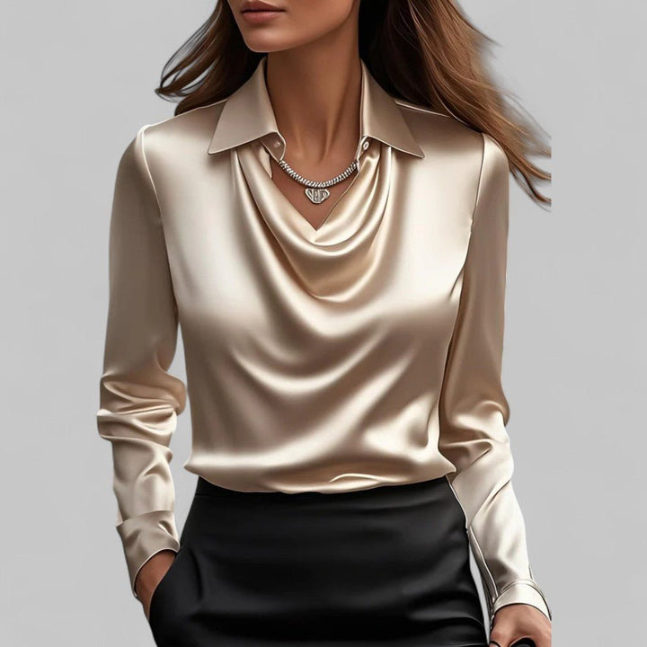 Raya | Sophisticated Draped Cowl Neck Party Top