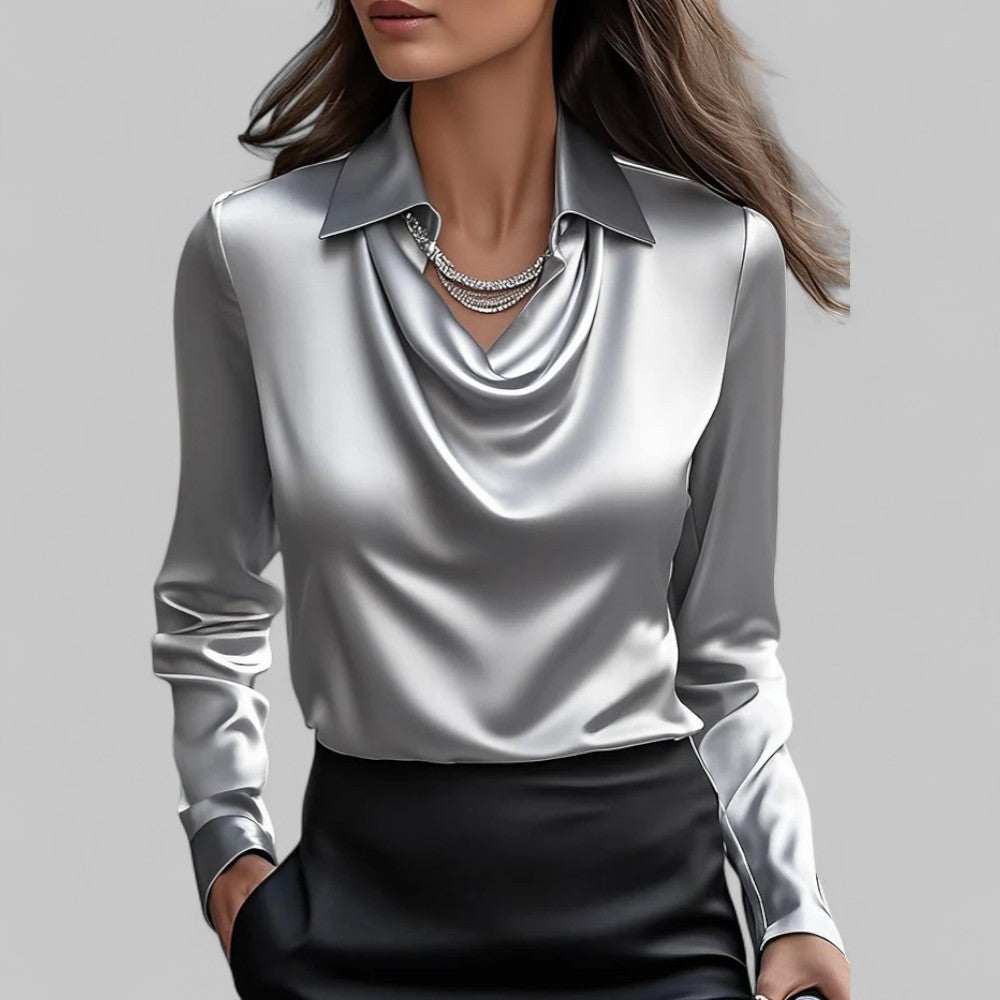 Raya | Sophisticated Draped Cowl Neck Party Top